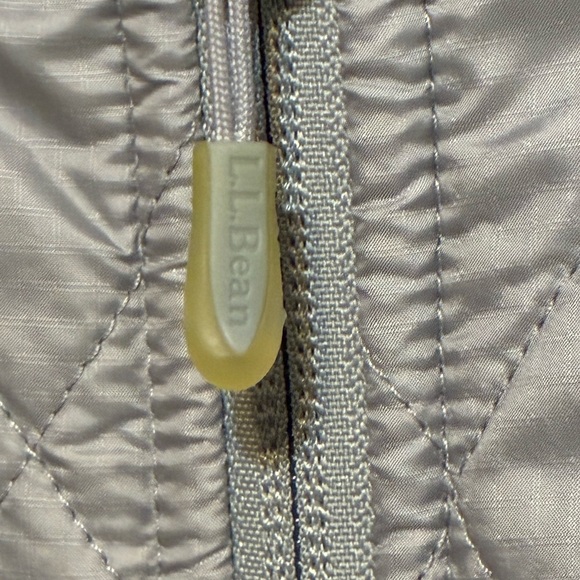 L.L. Bean Women's Quilted Jacket Vest Fleece Lined Full Zip Gray Large - Picture 8 of 10